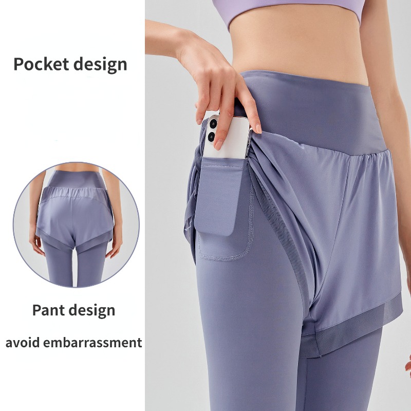 Women Fake Two Pieces Leggings - Outdoor Sport Leggings review and price